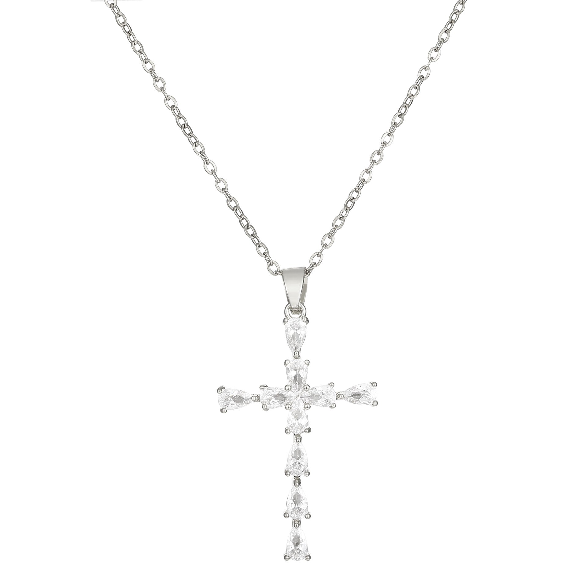Wholesale Pendant Necklace Women Zircon Water Drop Clavicle Chain Custom